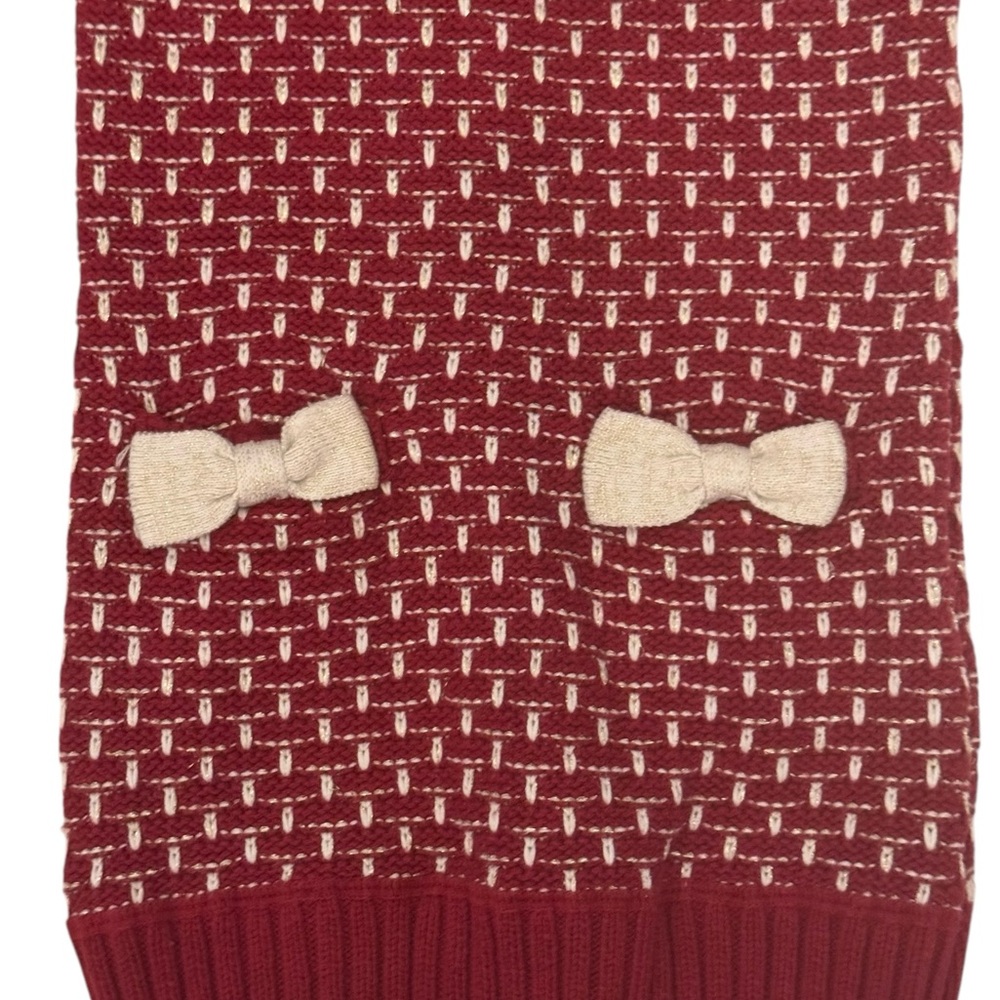Maggie & Zoe Red Knit Dress with Bow Accents size 5-6 - Picture 2 of 6